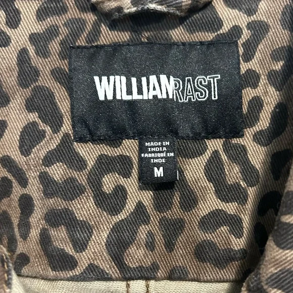 William Rast Wild Cheetah Print Denim Jacket with Structured Silhouette - Picture 6 of 10